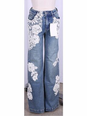 Floral Lace Jeans